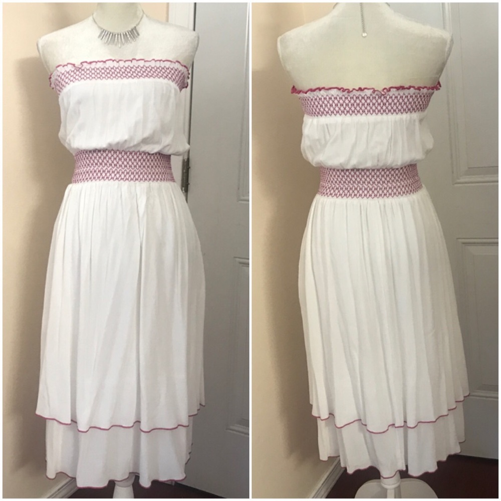 Strapless smocks dress size S